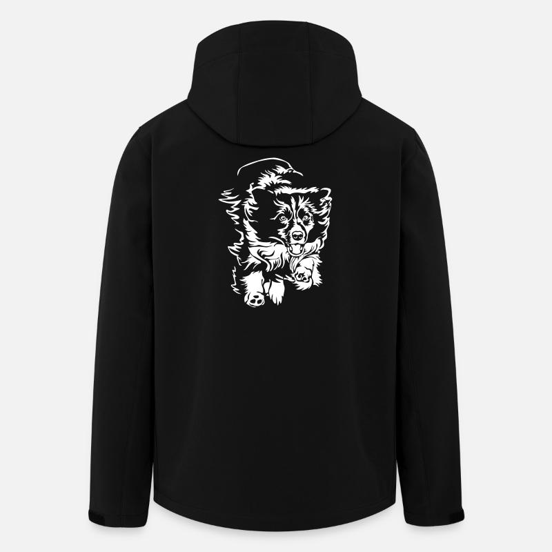 Border Collie "Black Edition" - Recycelte Männer Softshell-Jacke von Stanley/Stella - Schwarz