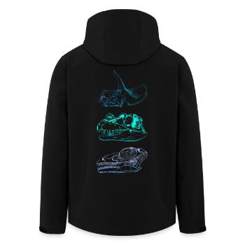 Dinosaurier-Schädel - Recycelte Männer Softshell-Jacke von Stanley/Stella - Schwarz - Hinten - AI Model Male 185 light (185cm)