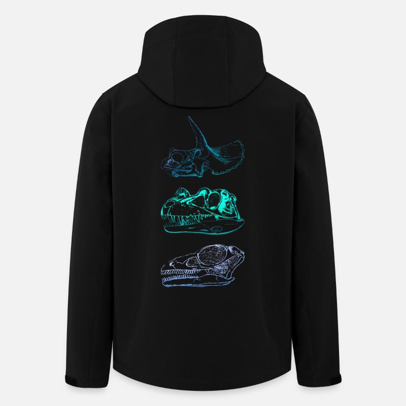 Dinosaur Skulls - Men’s Recycled Softshell Jacket by Stanley/Stella - black