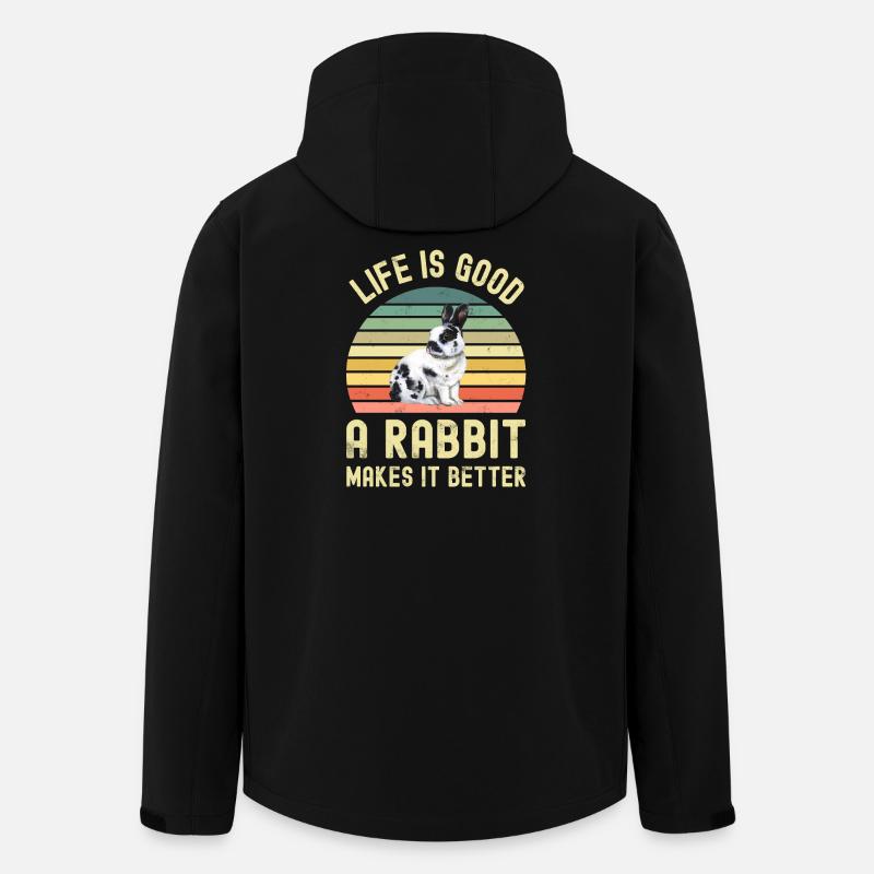 Rabbit Rabbit - Men’s Recycled Softshell Jacket by Stanley/Stella - black