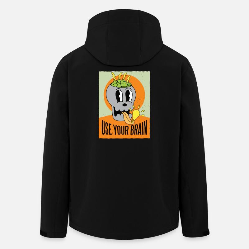 Use your brain - Men’s Recycled Softshell Jacket by Stanley/Stella - black