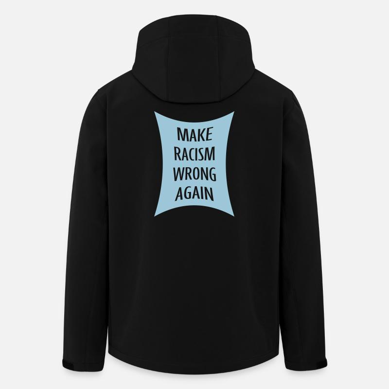 Rendre le racisme répréhensible - Veste softshell homme en polyester recyclé Stanley/Stella - noir