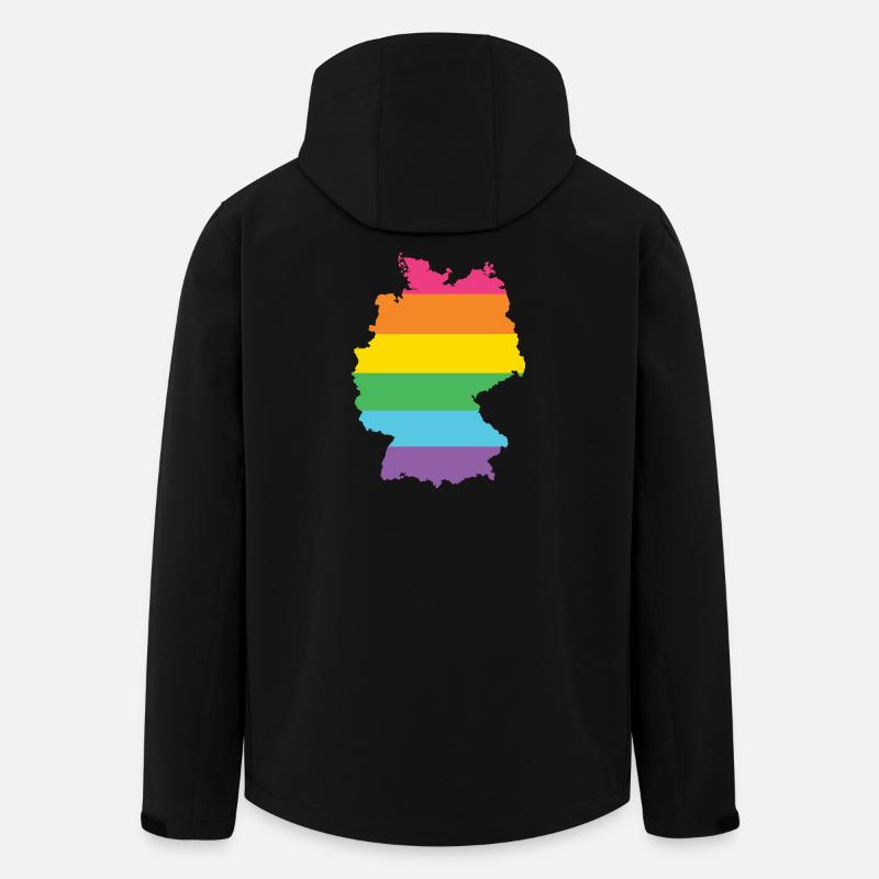 LGBTQ Deutschland - Recycelte Männer Softshell-Jacke von Stanley/Stella - Schwarz