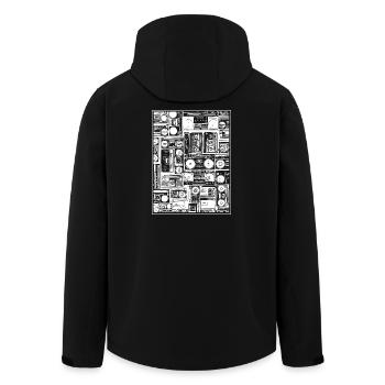 Musique - Veste softshell homme en polyester recyclé Stanley/Stella - noir - Dos - AI Model Male 185 light (185cm)
