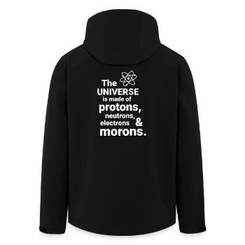 Das Universum besteht aus Protonen, Neutronnen - Recycelte Männer Softshell-Jacke von Stanley/Stella - Schwarz - Hinten - AI Model Male 185 light (185cm)