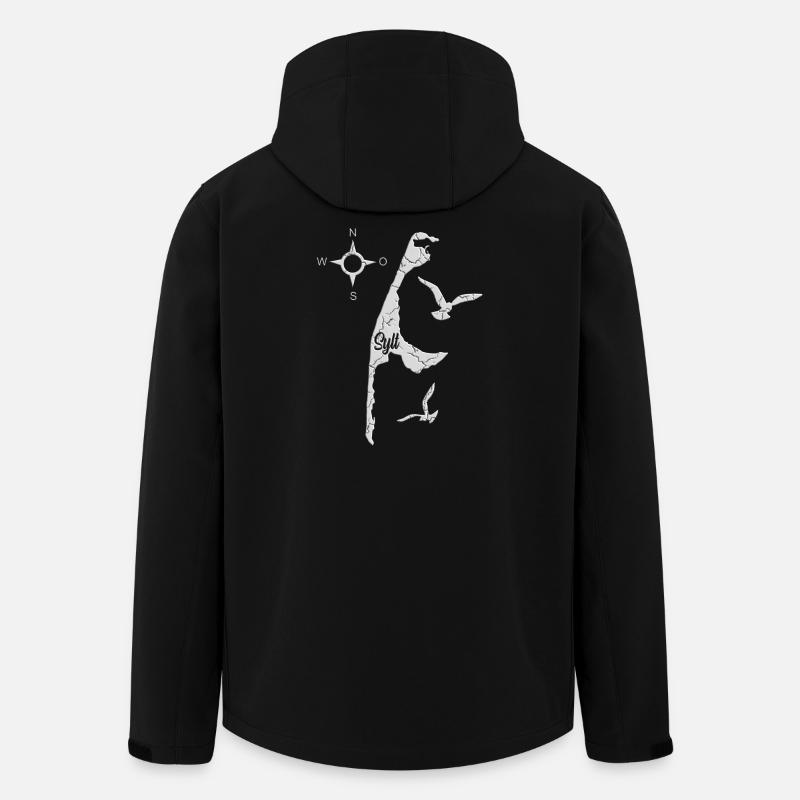 Sylt mon île - Veste softshell homme en polyester recyclé Stanley/Stella - noir