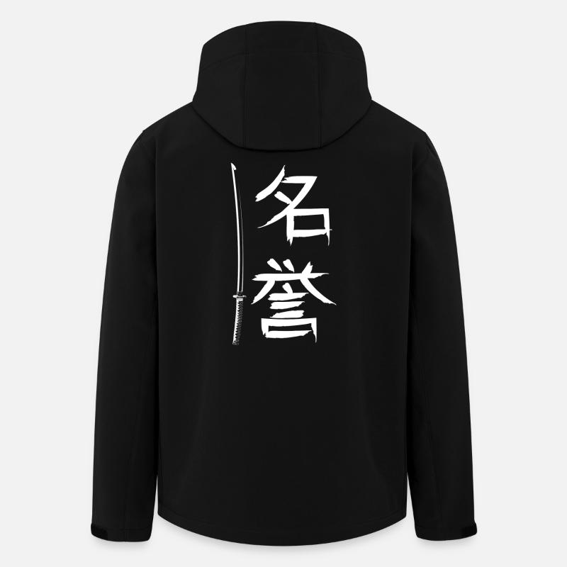 katana blanc - Veste softshell homme en polyester recyclé Stanley/Stella - noir