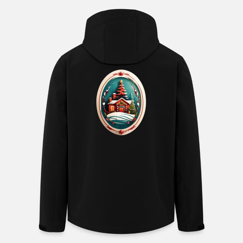 Cabane de Noël - Veste softshell homme en polyester recyclé Stanley/Stella - noir