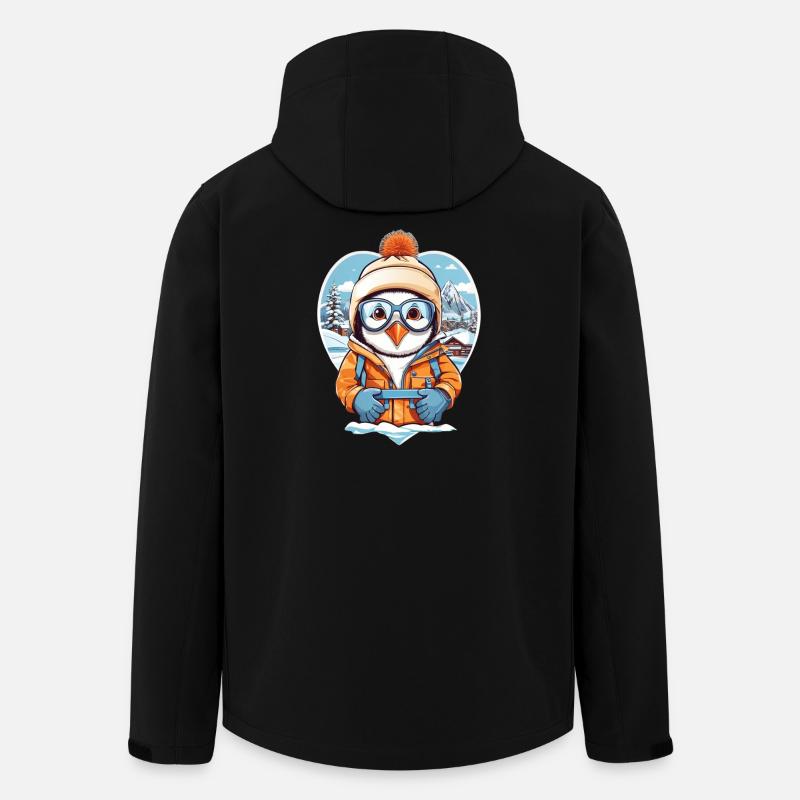 Cute Penguin - Men’s Recycled Softshell Jacket by Stanley/Stella - black