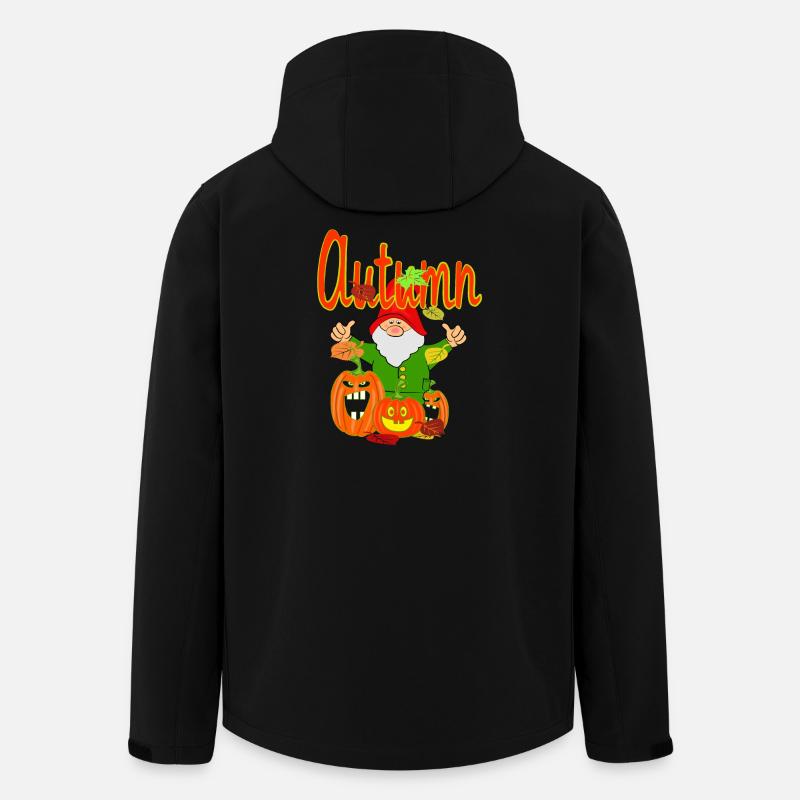 Herbstlicher Gartenzauber mit Kürbissen - Recycelte Männer Softshell-Jacke von Stanley/Stella - Schwarz