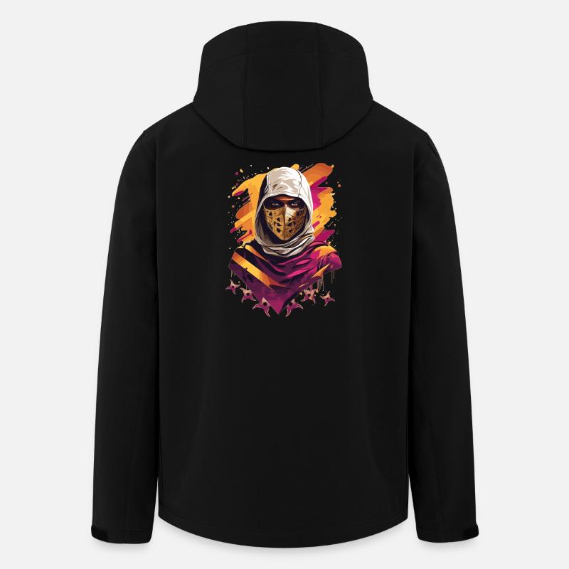 Ninja Samurai Krieger - Recycelte Männer Softshell-Jacke von Stanley/Stella - Schwarz