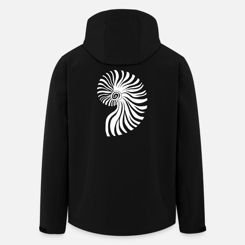 Contrasting spiral nautical pattern - Men’s Recycled Softshell Jacket by Stanley/Stella - black