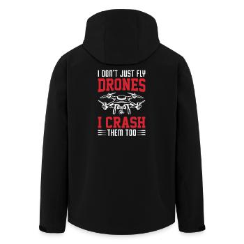 I Don't Just Fly Drone, I Crash Them Too - Men’s Recycled Softshell Jacket by Stanley/Stella - black - Back - AI Model Male 185 light (185cm)