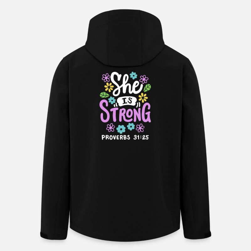 Christlich Glaube Bibelvers - Recycelte Männer Softshell-Jacke von Stanley/Stella - Schwarz