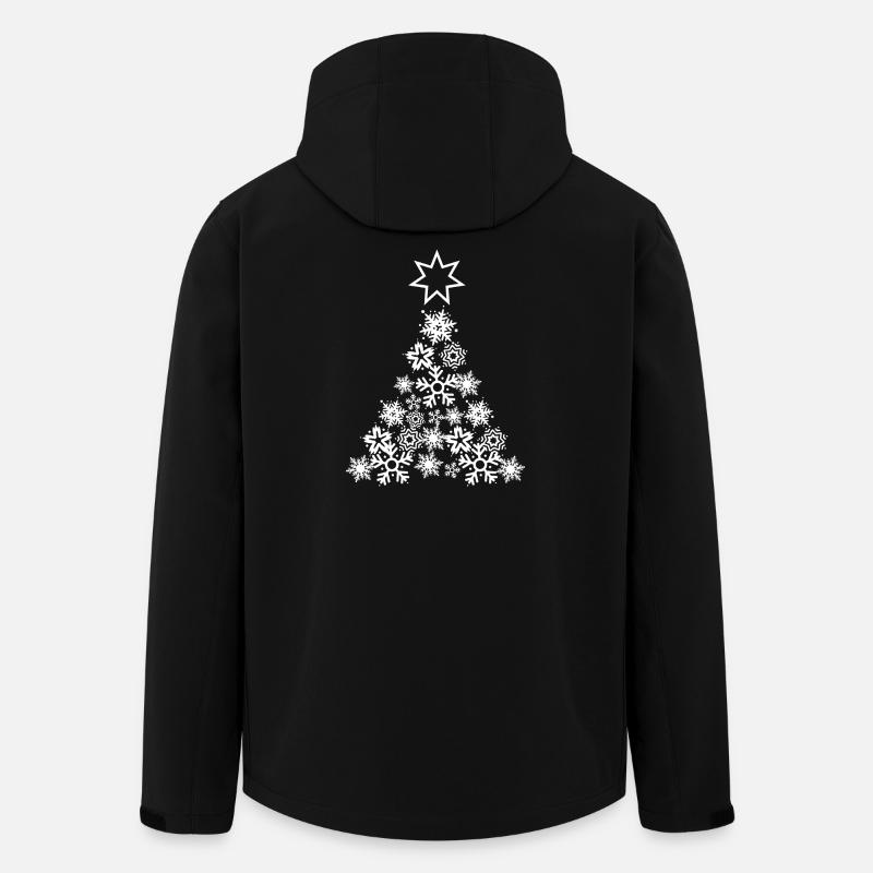 Weihnachten Schneeflocken Weihnachtsbaum Tanne - Recycelte Männer Softshell-Jacke von Stanley/Stella - Schwarz