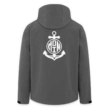 MOIN Anker Möwe Norddeutschland - Recycelte Männer Softshell-Jacke von Stanley/Stella - Anthrazit - Hinten - AI Model Male 185 light (185cm)