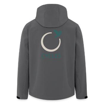 Cycles – The Shape of Change - Recycelte Männer Softshell-Jacke von Stanley/Stella - Schwarz - Hinten - AI Model Male 185 light (185cm)