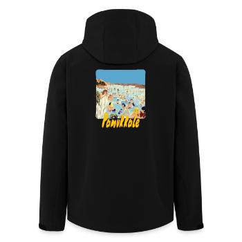 Pamukkale - Recycelte Männer Softshell-Jacke von Stanley/Stella - Schwarz - Hinten - AI Model Male 185 light (185cm)