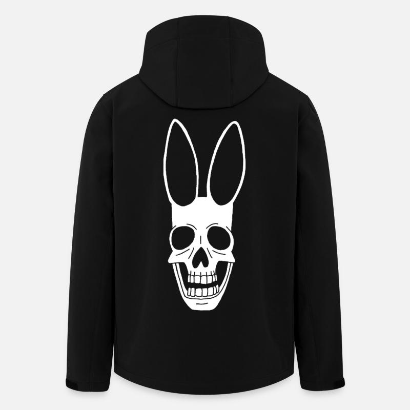 Crâne de lapin blanc - Veste softshell homme en polyester recyclé Stanley/Stella - noir