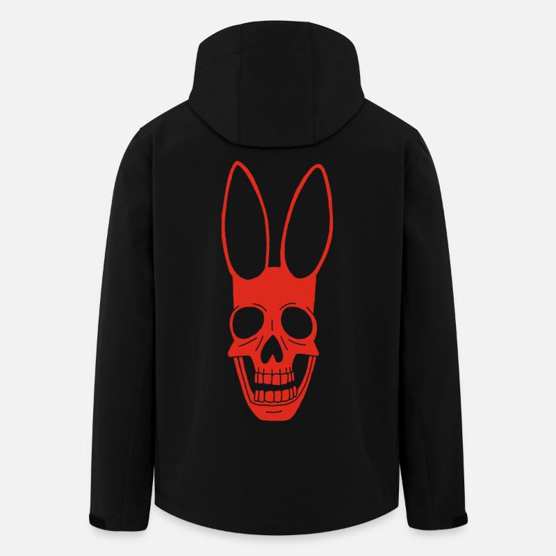 Crâne de lapin rouge - Veste softshell homme en polyester recyclé Stanley/Stella - noir
