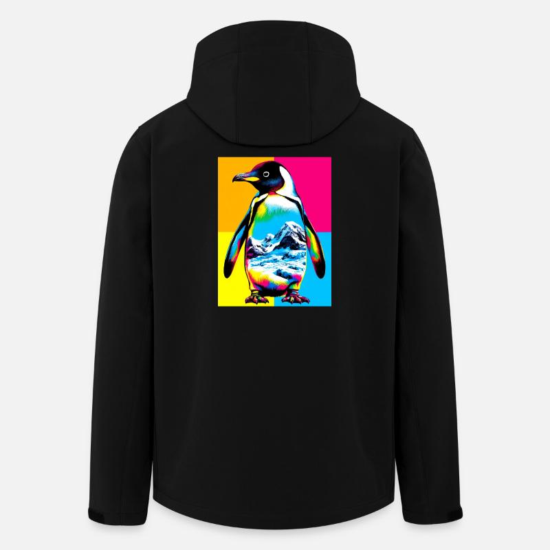 penguin - Men’s Recycled Softshell Jacket by Stanley/Stella - black