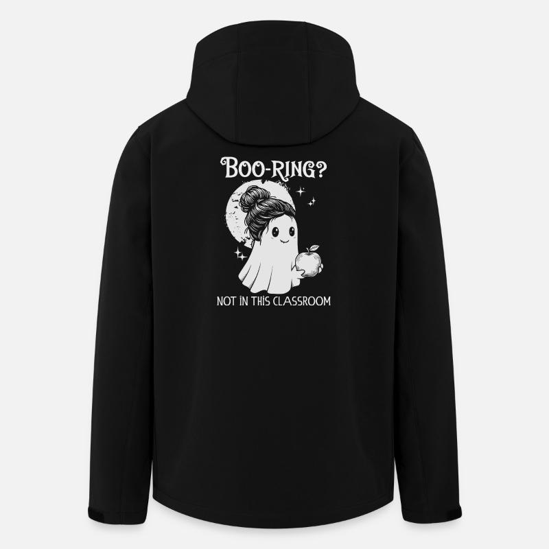Funny Teacher Skeleton Halloween Classroom - Men’s Recycled Softshell Jacket by Stanley/Stella - black