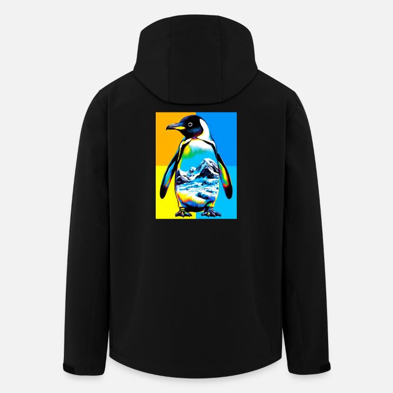 penguin - Men’s Recycled Softshell Jacket by Stanley/Stella - black