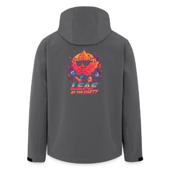 Leaf of the Party Happy Fall Harvest Autumn Leaf - Men’s Recycled Softshell Jacket by Stanley/Stella - black - Back - AI Model Male 185 light (185cm)