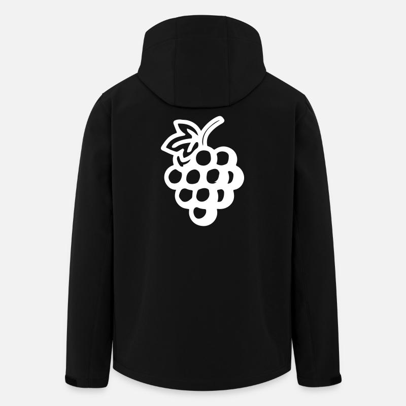 Weintrauben Trauben Symbol - Recycelte Männer Softshell-Jacke von Stanley/Stella - Schwarz