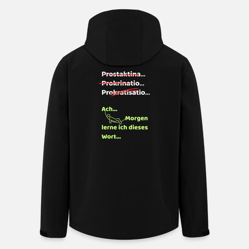 Prokrastination Witz lustiger Spruch Hängematte - Recycelte Männer Softshell-Jacke von Stanley/Stella - Schwarz