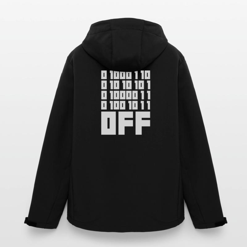 Binary Code F**k OFF – Humour Nerd & Geek Code Veste softshell homme en polyester recyclé Stanley/Stella