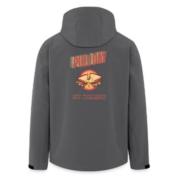 Pull Day Sandwich – Get Shredded Retro Style - Recycelte Männer Softshell-Jacke von Stanley/Stella - Schwarz - Hinten - AI Model Male 185 light (185cm)