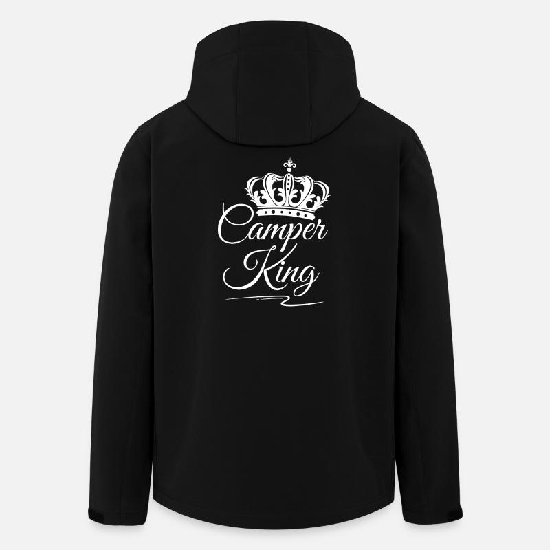 Camper King - Recycelte Männer Softshell-Jacke von Stanley/Stella - Schwarz