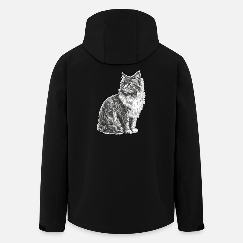 Cat - Men’s Recycled Softshell Jacket by Stanley/Stella - black