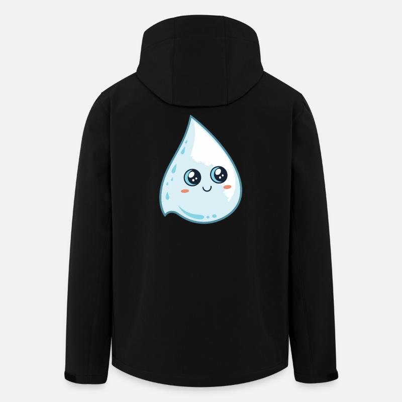 Luminous Kawaii Drop - Men’s Recycled Softshell Jacket by Stanley/Stella - black