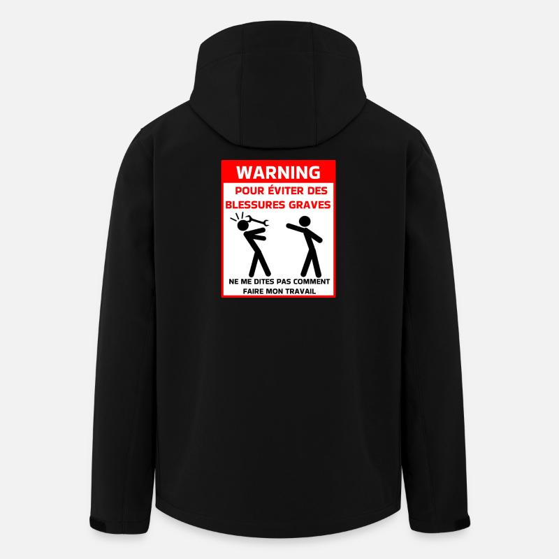 Avertissement sécurité t - Veste softshell homme en polyester recyclé Stanley/Stella - noir