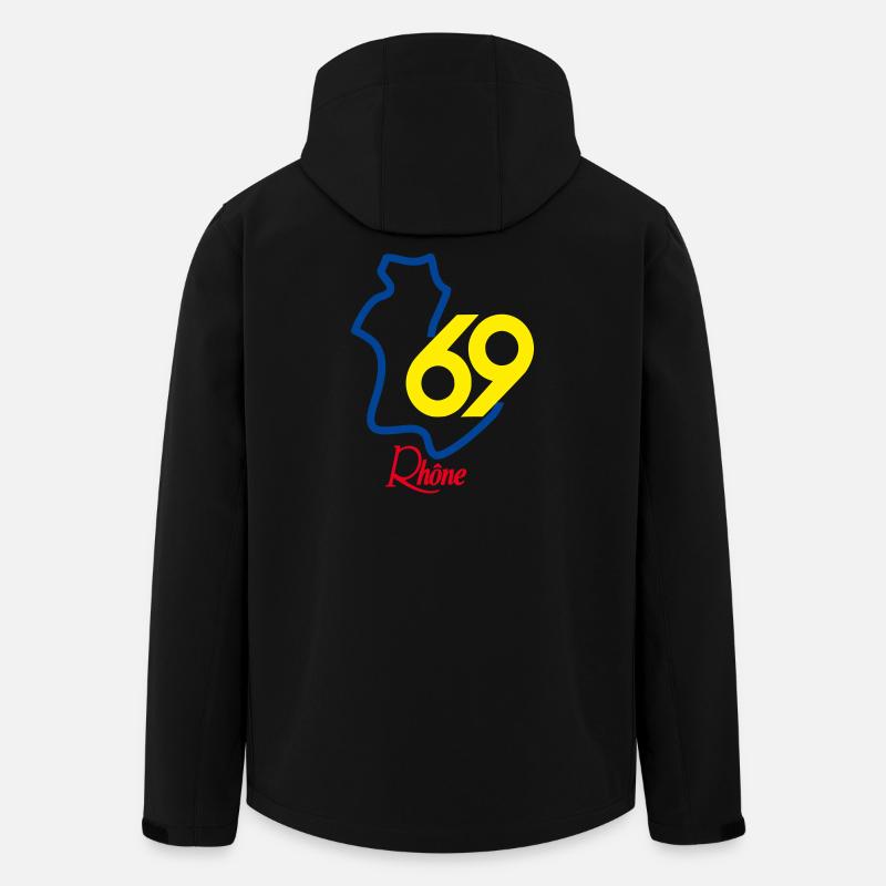 Rhône 69 - Recycelte Männer Softshell-Jacke von Stanley/Stella - Schwarz
