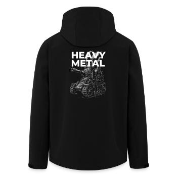 Plan de char en métal lourd - Veste softshell homme en polyester recyclé Stanley/Stella - noir - Dos - AI Model Male 185 light (185cm)