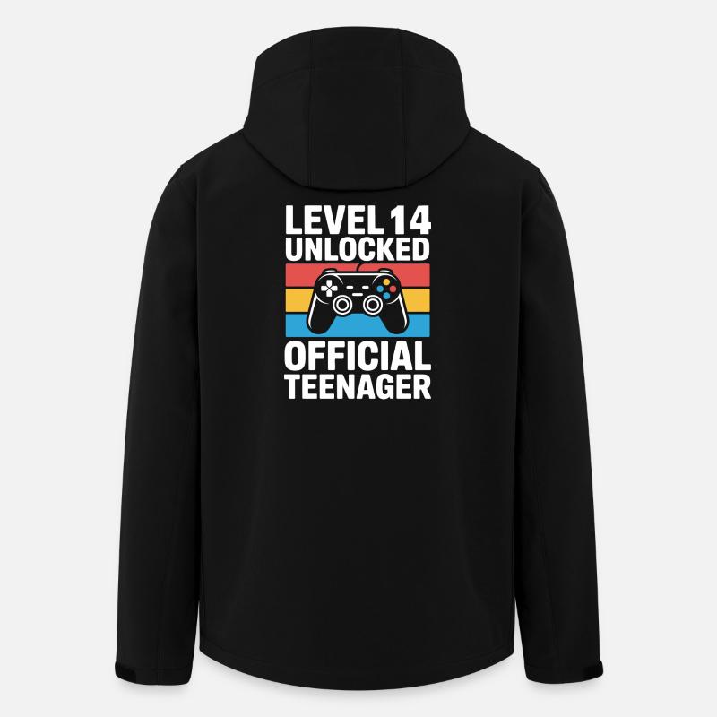 Niveau 14 Adolescent officiel débloqué - Veste softshell homme en polyester recyclé Stanley/Stella - noir