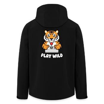 Tiger Arcade Jouer à la mode - Veste softshell homme en polyester recyclé Stanley/Stella - noir - Dos - AI Model Male 185 light (185cm)