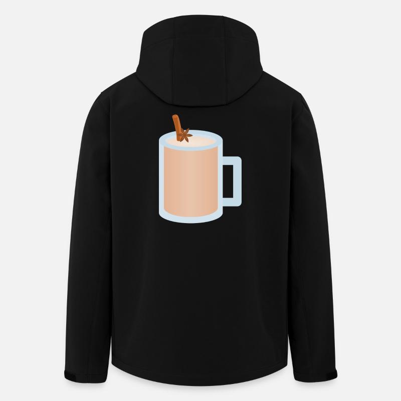 Chai Latte Becher Illustration - Recycelte Männer Softshell-Jacke von Stanley/Stella - Schwarz