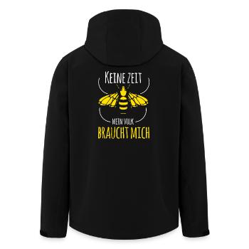 Keine Zeit mein Volk braucht mich Imker Imkerei - Recycelte Männer Softshell-Jacke von Stanley/Stella - Schwarz - Hinten - AI Model Male 185 light (185cm)