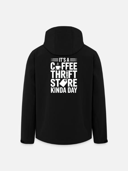 Coffee Thrift Store Kindaday Day - Men’s Recycled Softshell Jacket by Stanley/Stella - black