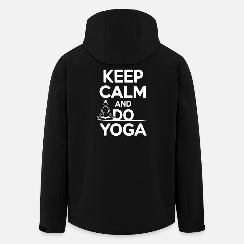 Keep Calm and Do Yoga - Men’s Recycled Softshell Jacket by Stanley/Stella - black