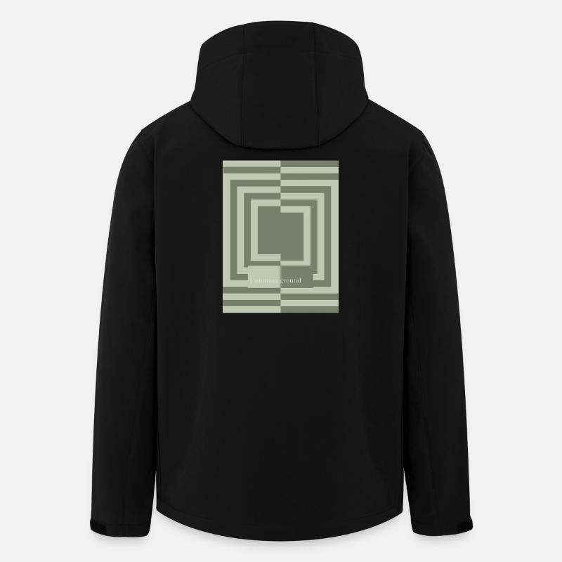 Common ground minimal geometric harmony - Men’s Recycled Softshell Jacket by Stanley/Stella - black