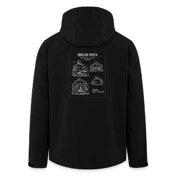 Design des Brotofen-Bauplans - Recycelte Männer Softshell-Jacke von Stanley/Stella - Schwarz - Hinten - AI Model Male 185 light (185cm)