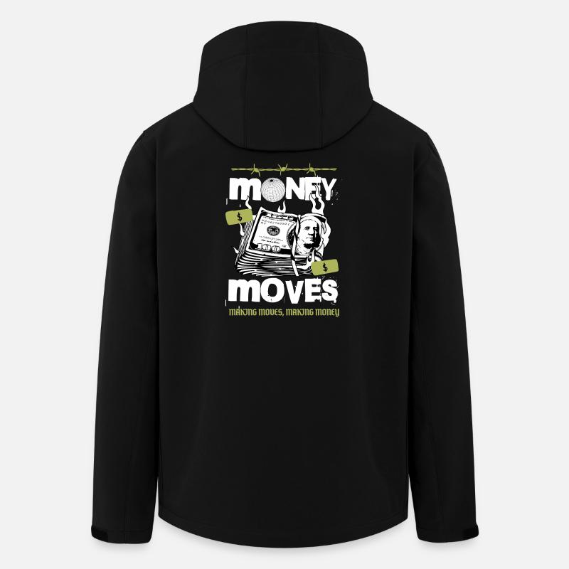 Geld in Bewegung - Recycelte Männer Softshell-Jacke von Stanley/Stella - Schwarz