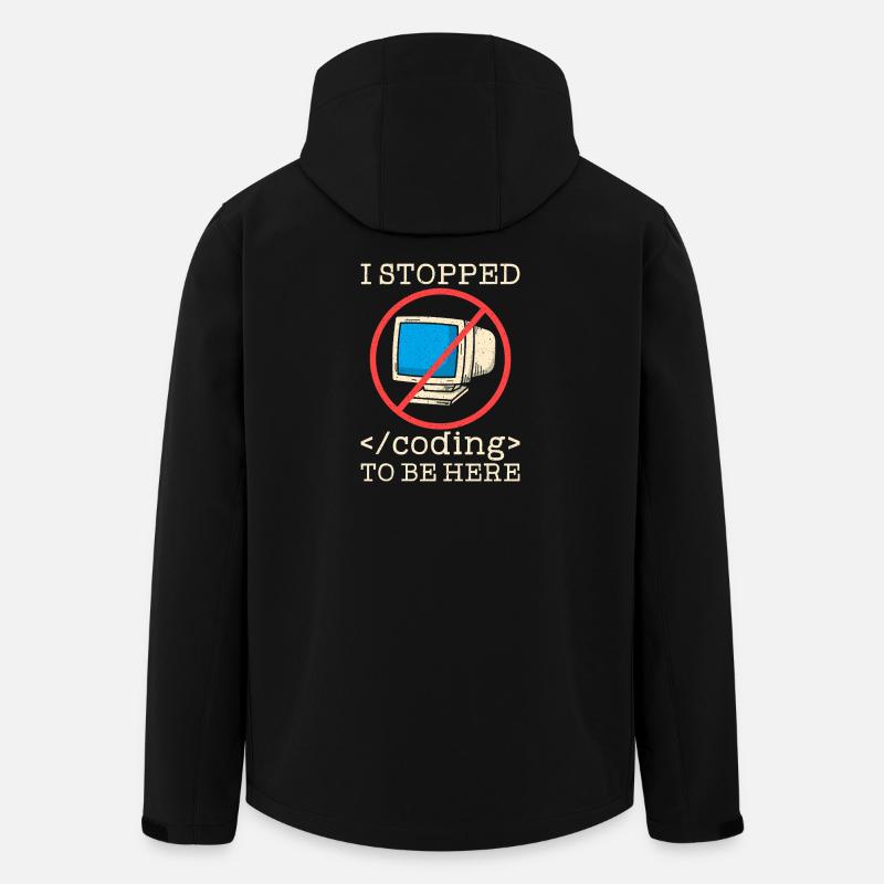 Coding witziger Spruch Prgrammierer - Recycelte Männer Softshell-Jacke von Stanley/Stella - Schwarz