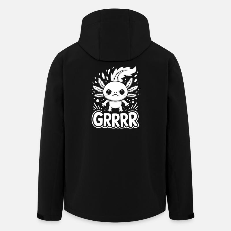 Grump Axolotl - Recycelte Männer Softshell-Jacke von Stanley/Stella - Schwarz