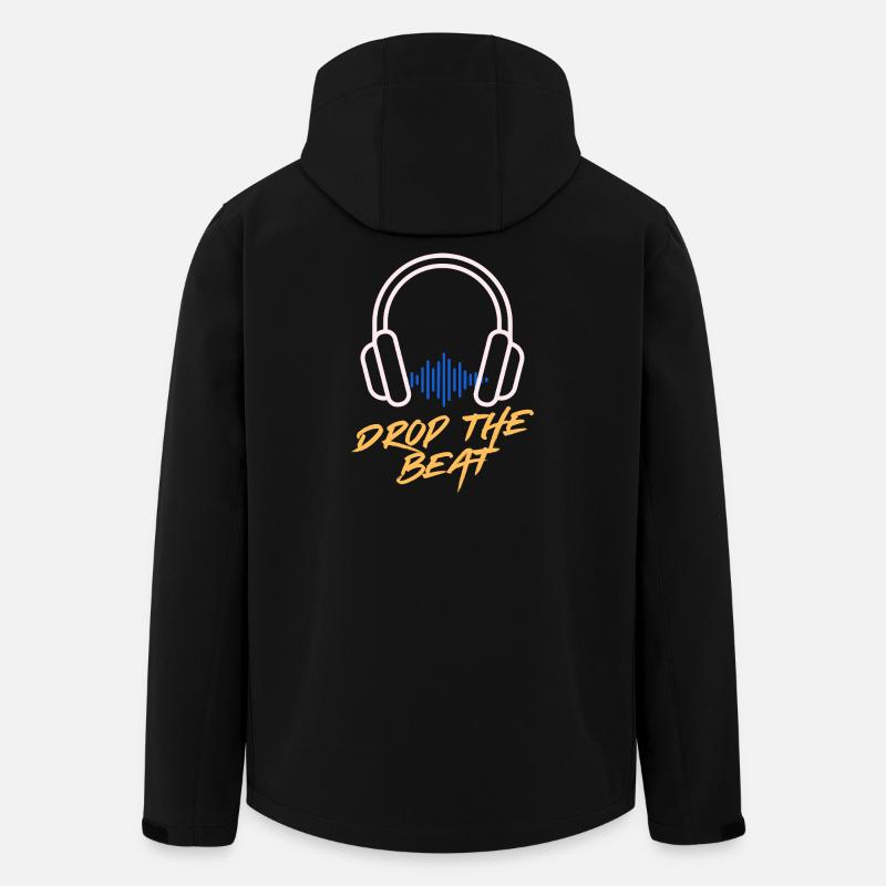 Waveform Drop the Beat Kopfhörer - Recycelte Männer Softshell-Jacke von Stanley/Stella - Schwarz